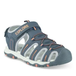 Sandales Trekking MARINE Garçon Motif Uni Scratch