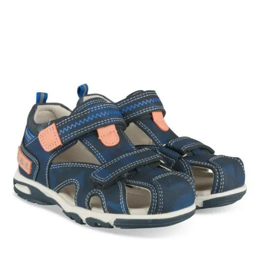 Sandales Trekking MARINE Garçon Motif Camouflage Scratch