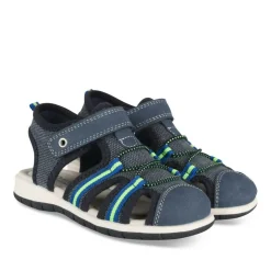 Sandales Trekking MARINE Garçon Motif Uni Scratch
