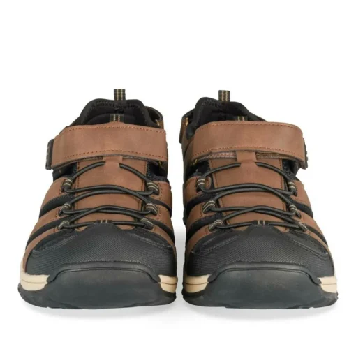Sandales Trekking MARRON Homme Motif Uni Scratch