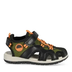 Sandales Trekking VERT Garçon Motif Multicolore Scratch