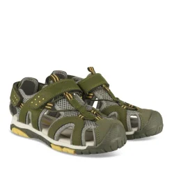Sandales Trekking VERT Garçon Motif Multicolore Scratch