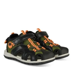 Sandales Trekking VERT Garçon Motif Multicolore Scratch