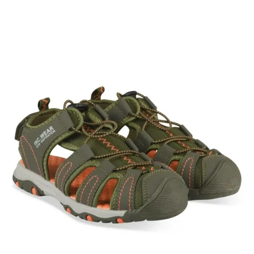 Sandales Trekking VERT Garçon Motif Multicolore Scratch
