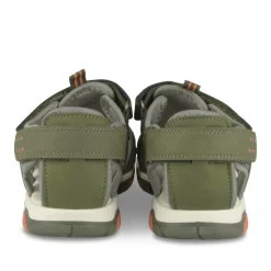 Sandales Trekking VERT Garçon Motif Uni Scratch