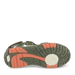 Sandales Trekking VERT Garçon Motif Uni Scratch