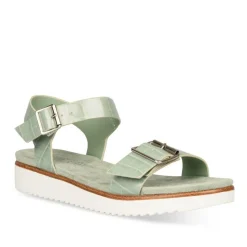 Sandales VERT Femme Boucle
