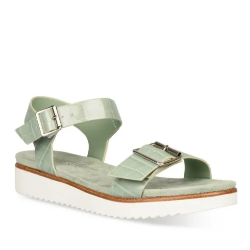 Sandales VERT Femme Boucle