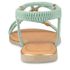Sandales VERT Femme Elastique