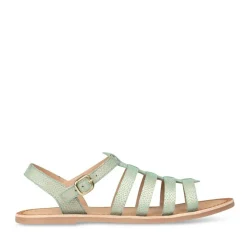 Sandales VERT Fille CUIR Boucle