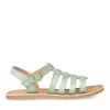 Sandales VERT Fille CUIR Boucle
