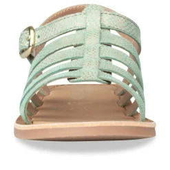 Sandales VERT Fille CUIR Boucle