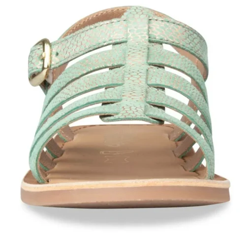 Sandales VERT Fille CUIR Boucle