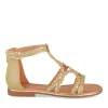 Sandales VERT Fille Motif Tressé Fermeture éclair