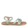 Sandales VERT Fille Motif Uni Boucle