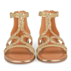 Sandales VERT Fille Motif Tressé Fermeture éclair