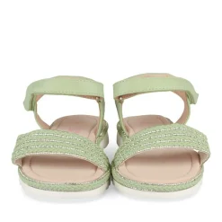 Sandales VERT Fille Motif Paillettes Scratch