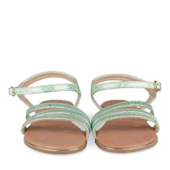 Sandales VERT Fille Motif Uni Boucle