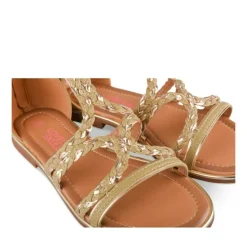 Sandales VERT Fille Motif Tressé Fermeture éclair