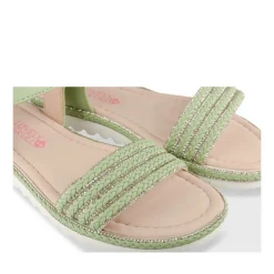 Sandales VERT Fille Motif Paillettes Scratch