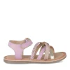 Sandales VIOLET Fille CUIR Motif Tressé Scratch