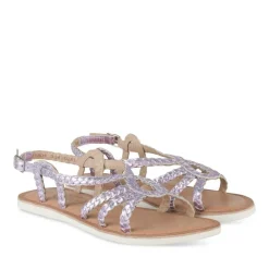 Sandales VIOLET Fille CUIR Motif Tressé Boucle
