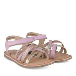 Sandales VIOLET Fille CUIR Motif Tressé Scratch