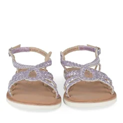 Sandales VIOLET Fille CUIR Motif Tressé Boucle