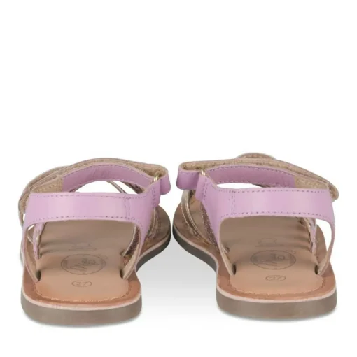 Sandales VIOLET Fille CUIR Motif Tressé Scratch