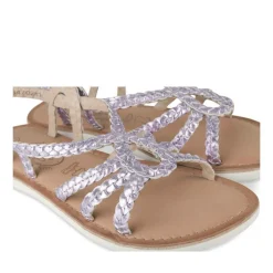 Sandales VIOLET Fille CUIR Motif Tressé Boucle