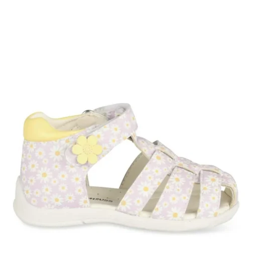 Sandales VIOLET Fille Motif Fleuri Scratch