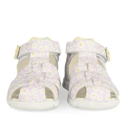 Sandales VIOLET Fille Motif Fleuri Scratch