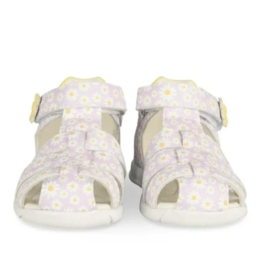 Sandales VIOLET Fille Motif Fleuri Scratch