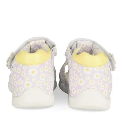 Sandales VIOLET Fille Motif Fleuri Scratch
