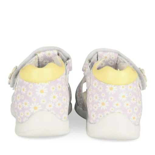 Sandales VIOLET Fille Motif Fleuri Scratch