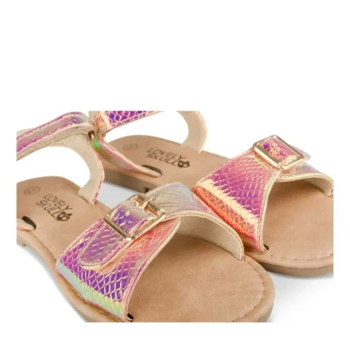 Sandales VIOLET Fille Motif Iridescent Scratch