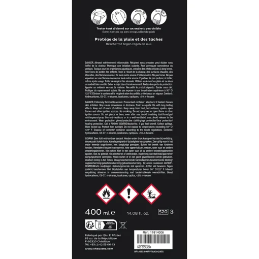 Spray Imperméabilisant Incolore 400ml CHAUSSEA
