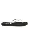Tongs ARGENT Femme Motif Uni A Enfiler