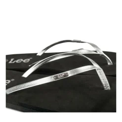 Tongs ARGENT Femme Motif Uni A Enfiler