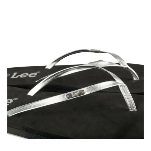 Tongs ARGENT Femme Motif Uni A Enfiler