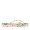 Tongs BEIGE Femme Motif Uni A Enfiler