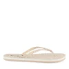 Tongs BLANC Femme Motif Uni A Enfiler
