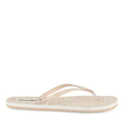 Tongs BLANC Femme Motif Uni A Enfiler