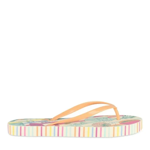 Tongs BLANC Femme Motif Uni A Enfiler
