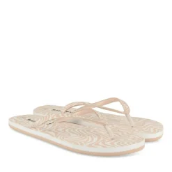 Tongs BLANC Femme Motif Uni A Enfiler