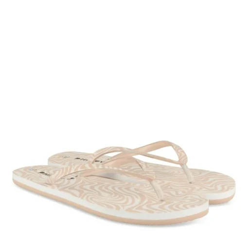 Tongs BLANC Femme Motif Uni A Enfiler
