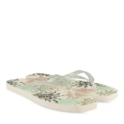 Tongs BLANC Femme Motif Uni A Enfiler