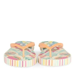 Tongs BLANC Femme Motif Uni A Enfiler