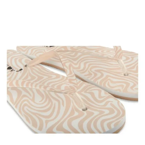 Tongs BLANC Femme Motif Uni A Enfiler