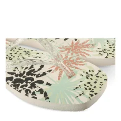 Tongs BLANC Femme Motif Uni A Enfiler